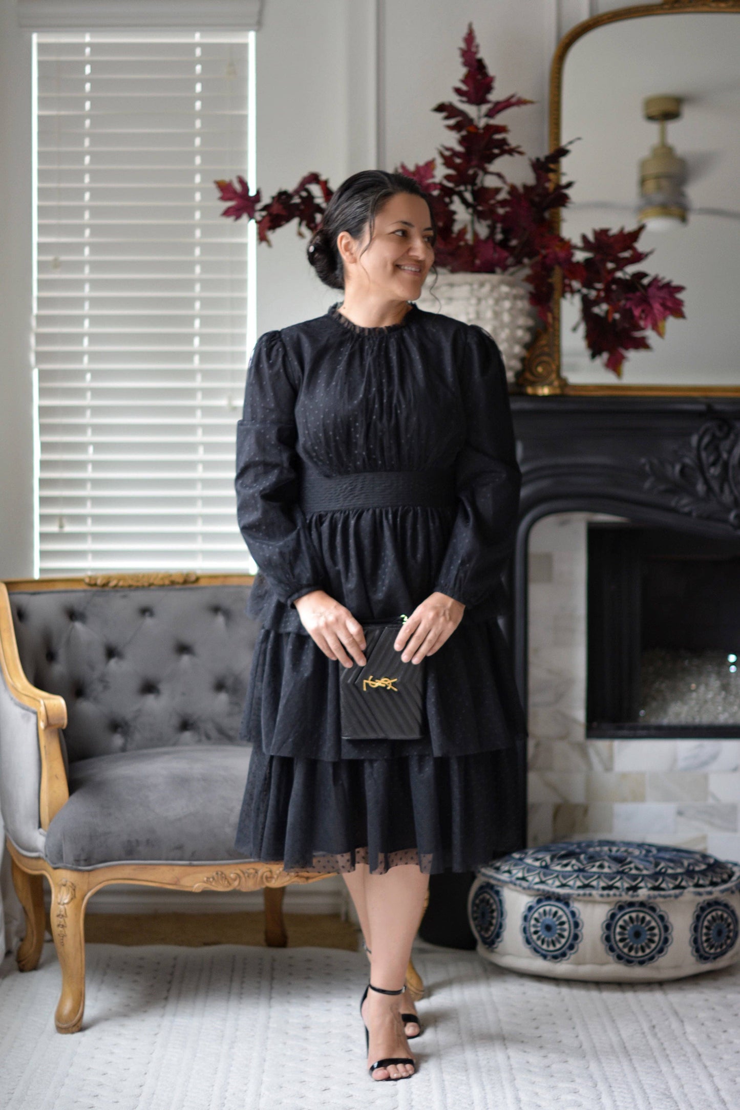Thea Black Tulle Dress