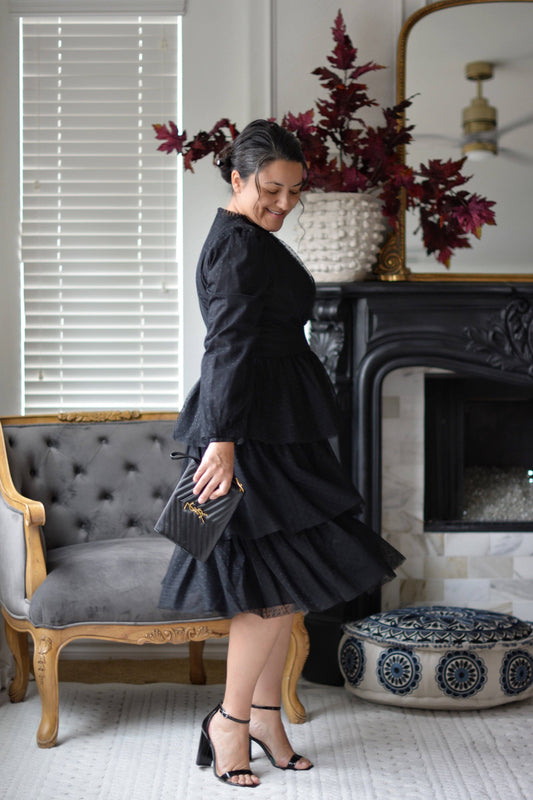 Thea Black Tulle Dress