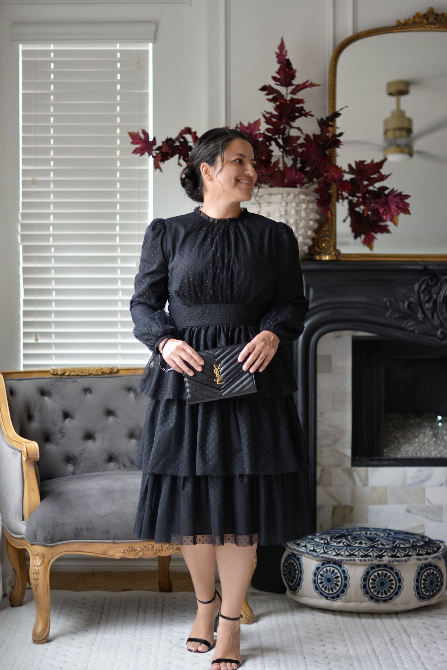 Thea Black Tulle Dress