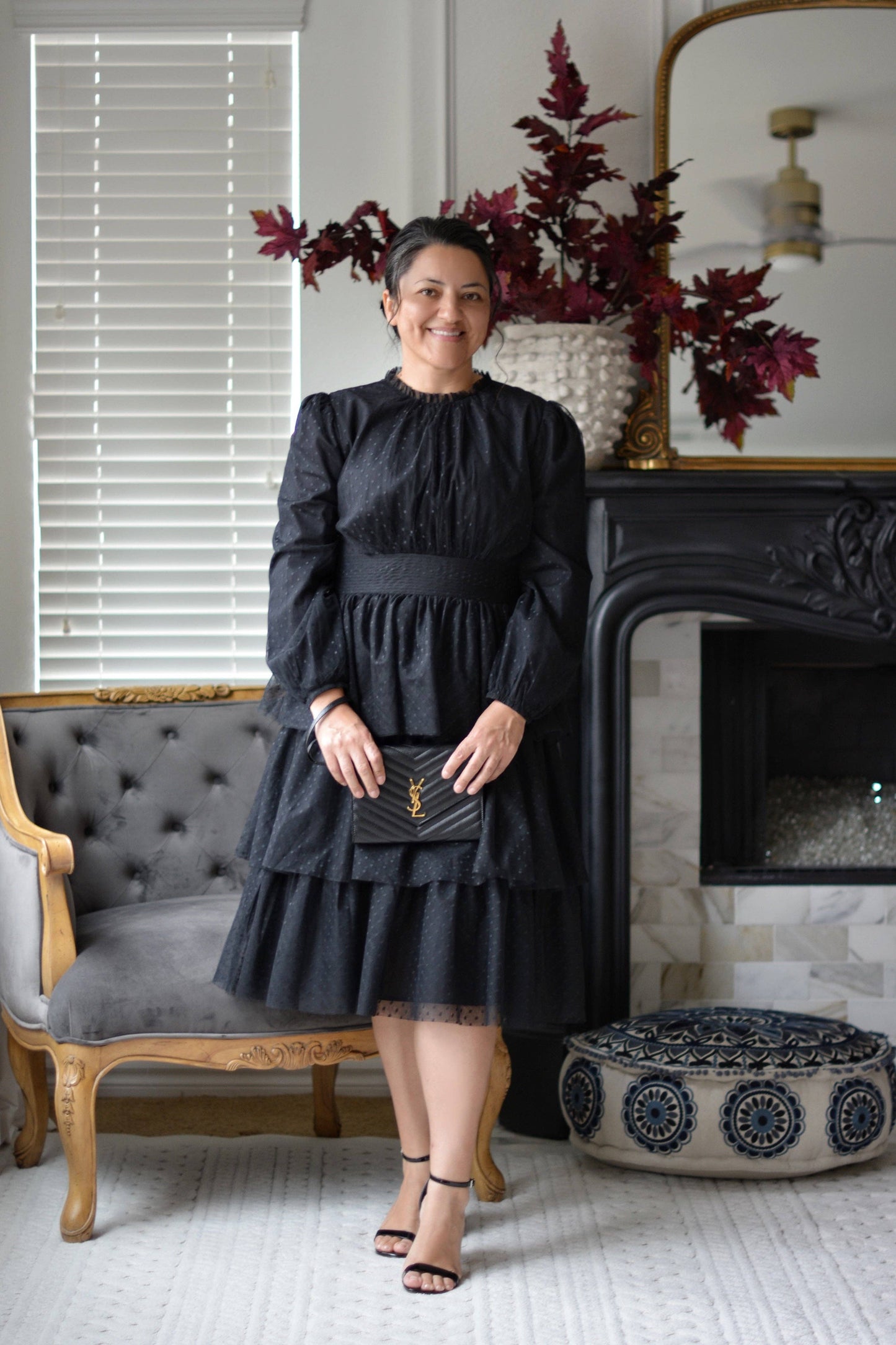 Thea Black Tulle Dress