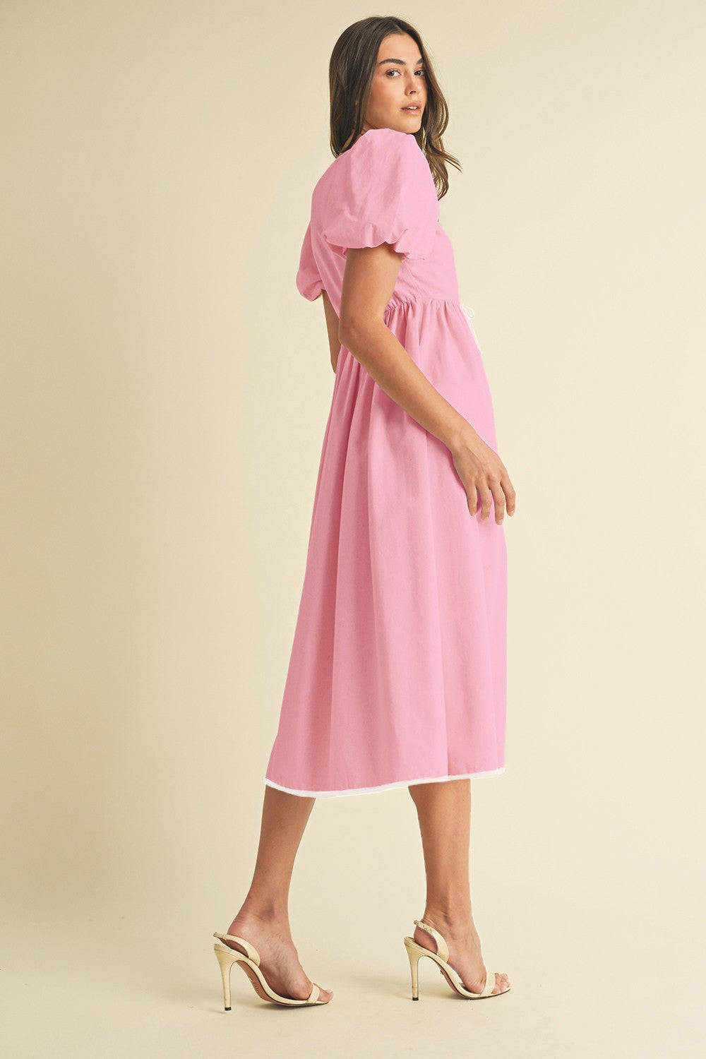 Arc Puff Sleeve Dress