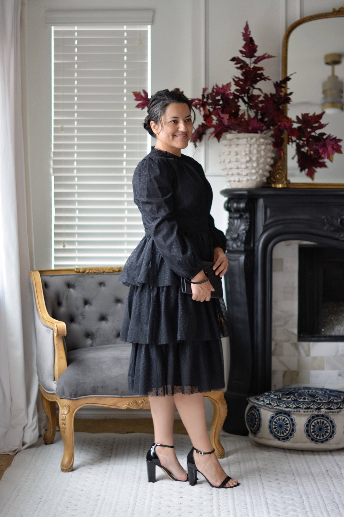 Thea Black Tulle Dress