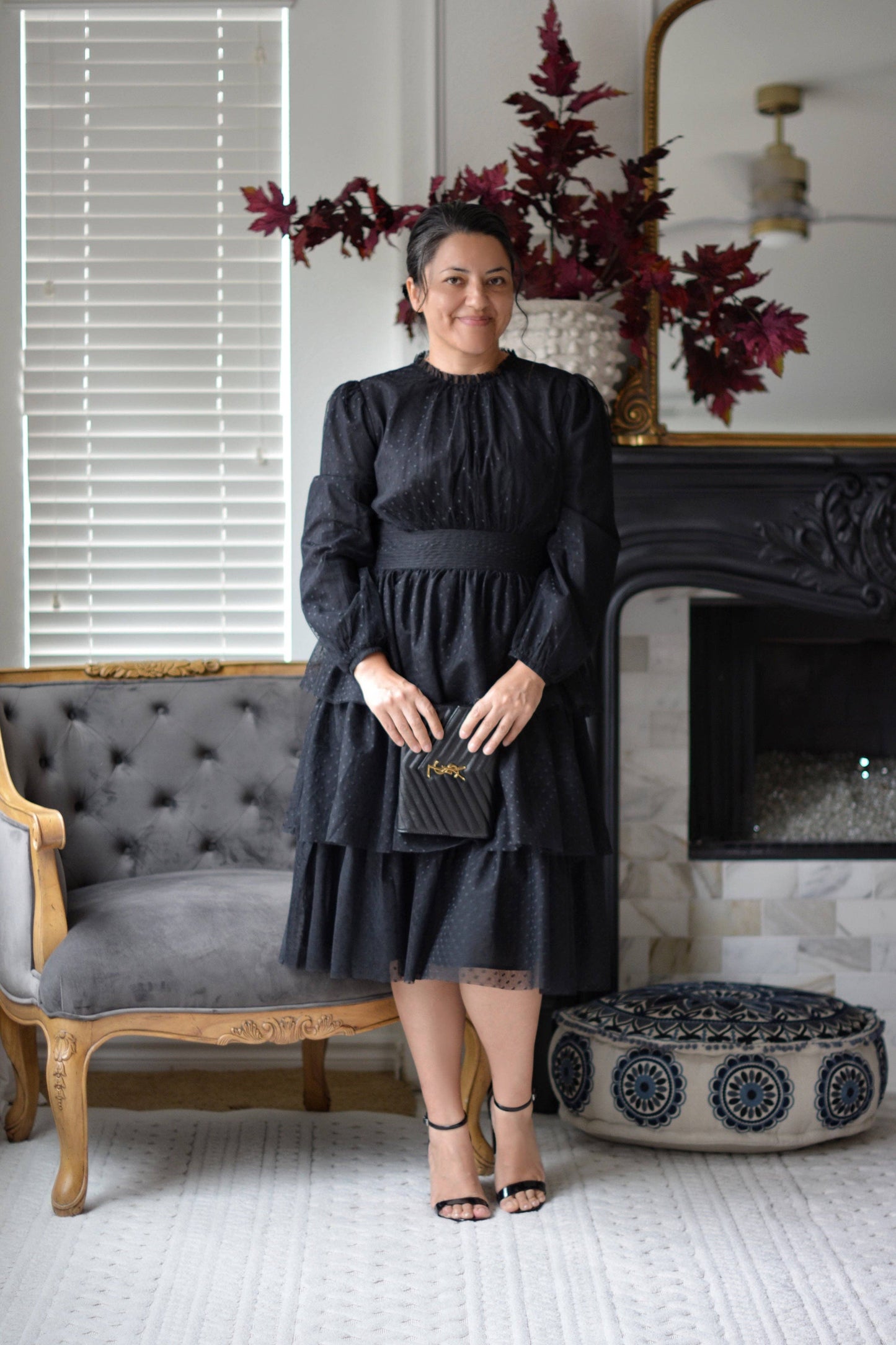 Thea Black Tulle Dress